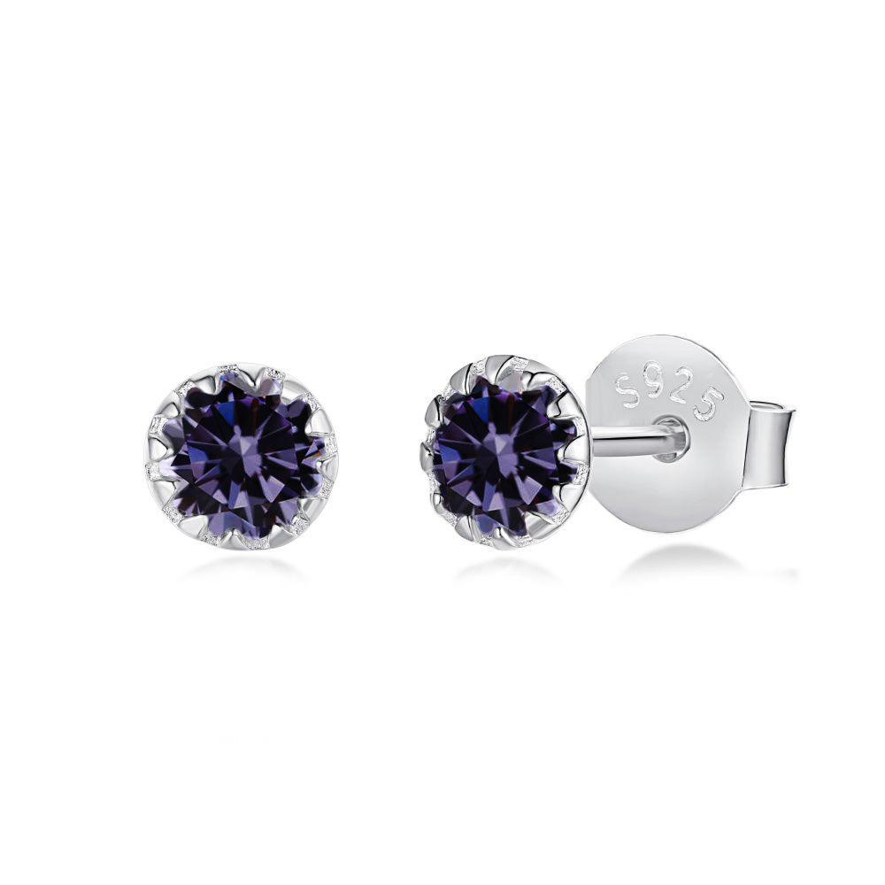 AROS PLATA LAYLA VIOLETA - 4mm