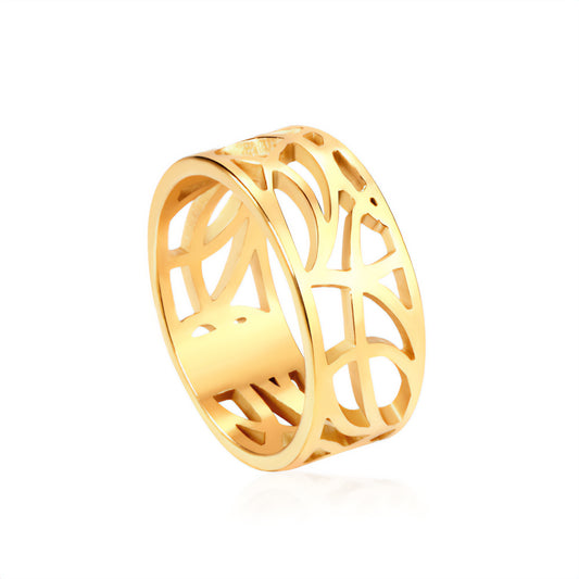 ANILLO ACERO VALENCIA GOLD